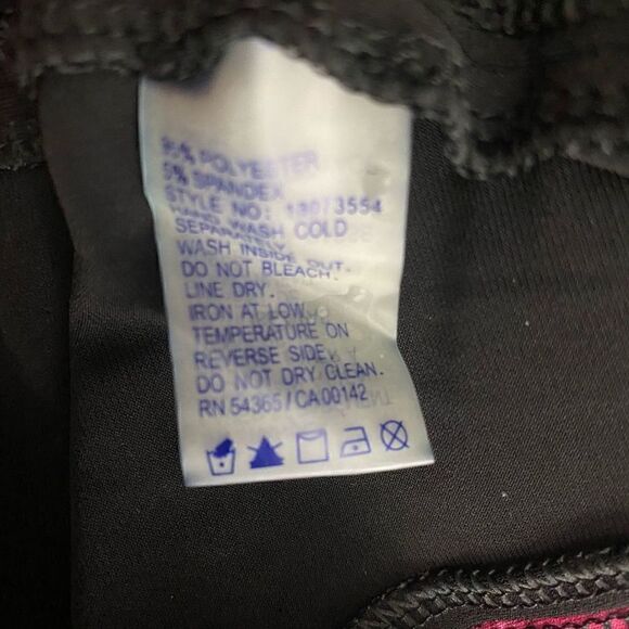 Peter Nygard Black/Pink Long Sleeve Zip Up Dress - Picture 5 of 5